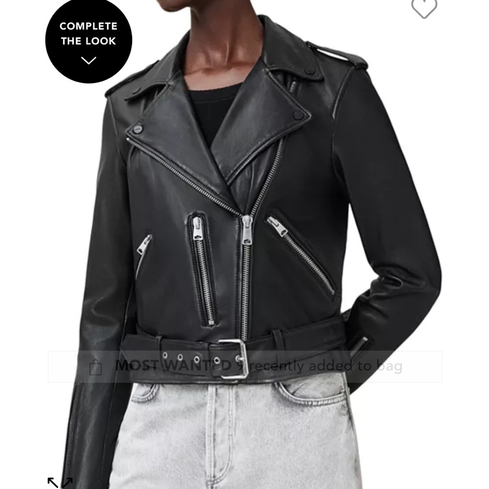 All saints balfern leather biker jacket